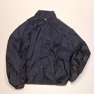 Navy Blue button up windbreaker